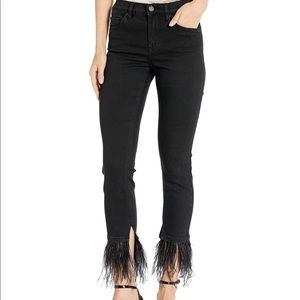 Blank NYC The Bond skinny jean w/feathers